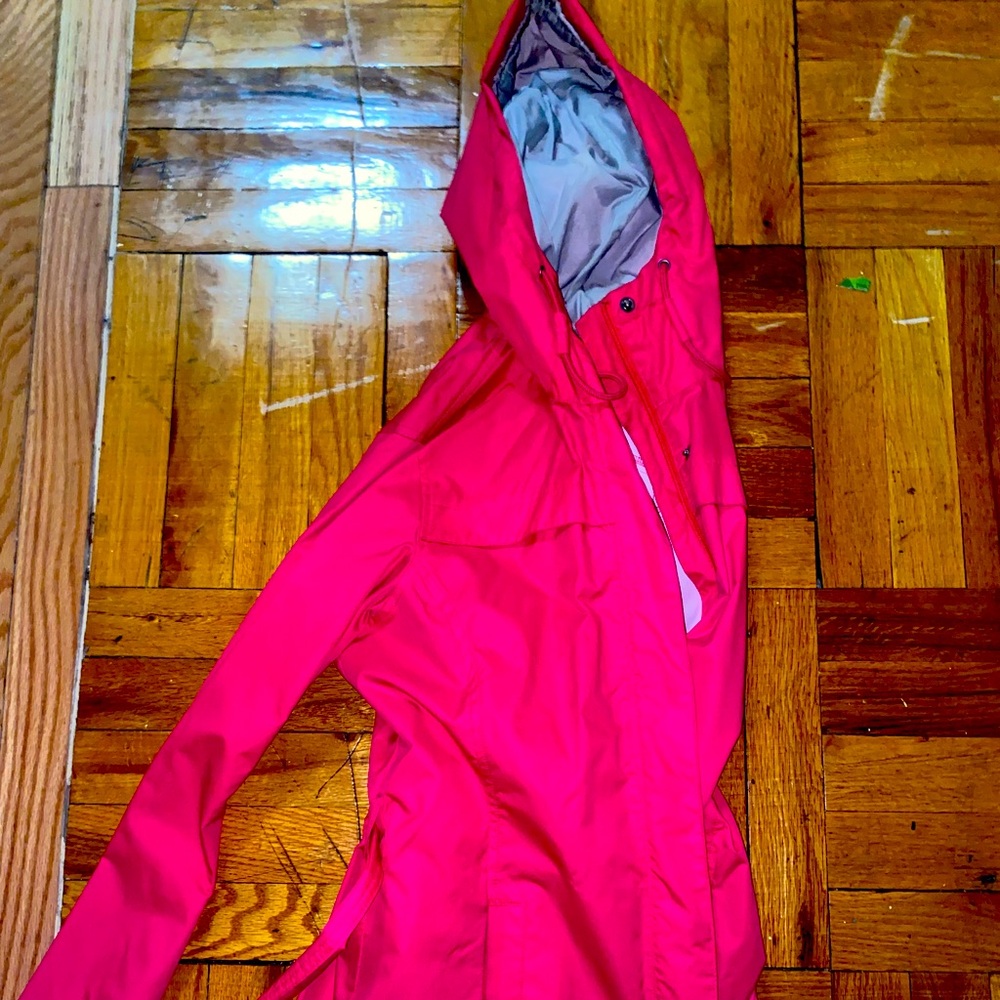 Women's Pink Hooded Jacket rain jacket